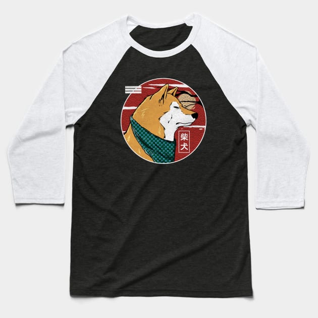 shiba inu kawaii Japanese dog Baseball T-Shirt by A Comic Wizard